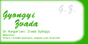 gyongyi zvada business card